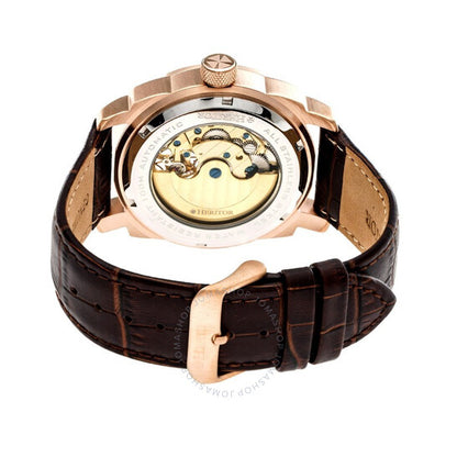 Heritor, Helmsley Automatic White Dial Brown Leather Men's Watch