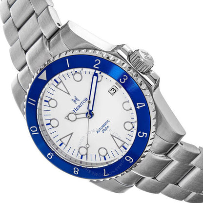 Heritor, Luciano Automatic White Dial Men's Watch