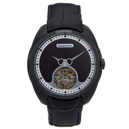 Heritor, Roman Black Dial Men's Watch