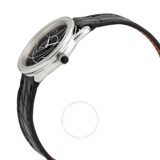 ساعة هيرمس أرسو كافاليس كوارتز بمينا سوداء للسيدات