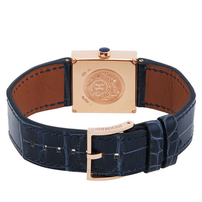Hermes, Carre Cuir Quartz Diamond Blue Dial Ladies Watch