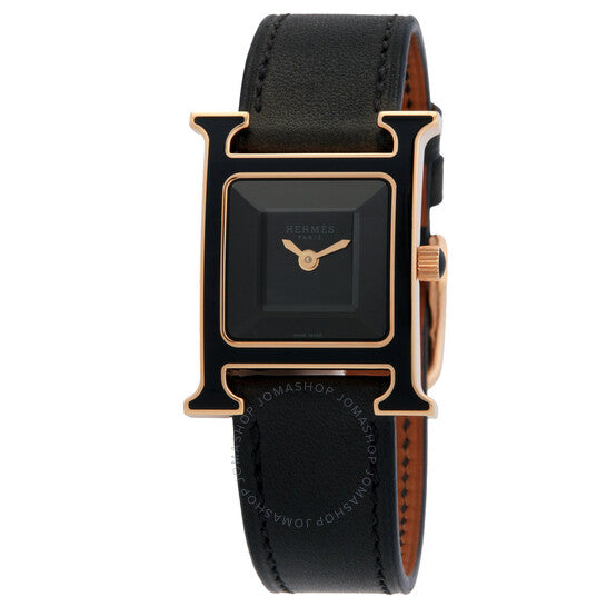 Hermes, Heure H Hour Quartz Black Dial Ladies Watch