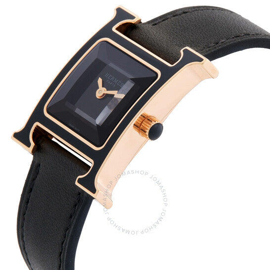 Hermes, Heure H Hour Quartz Black Dial Ladies Watch