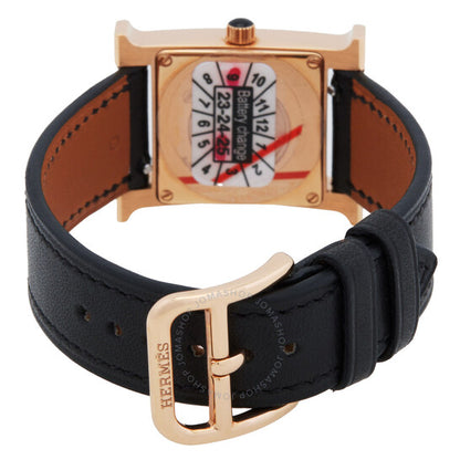 Hermes, Heure H Hour Quartz Black Dial Ladies Watch