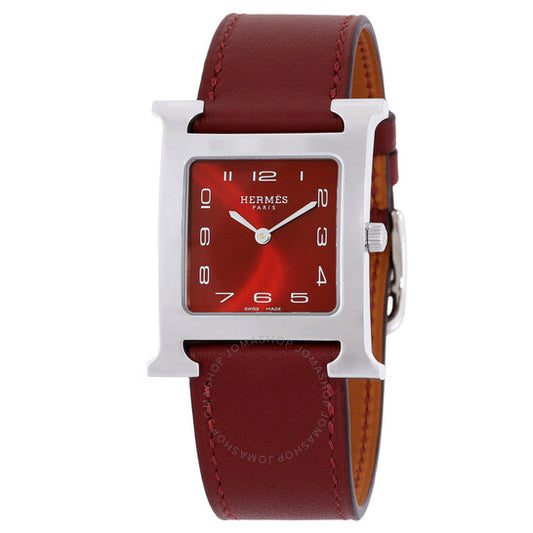 ساعة هيرمس هيور اتش كوارتز روج ديال للسيدات
