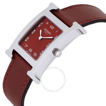 ساعة هيرمس هيور اتش كوارتز روج ديال للسيدات