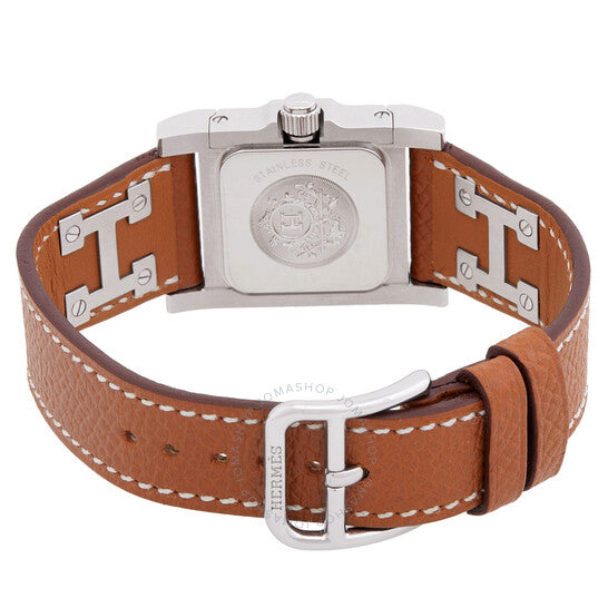 Hermes, Medor White Dial Ladies Brown Leather Watch