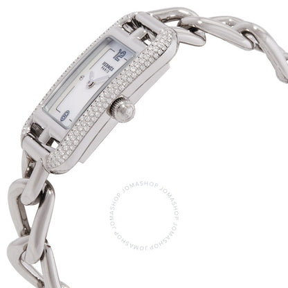 ساعة هيرمس نانتوكيت النسائية الصغيرة المصنوعة من الكوارتز والألماس