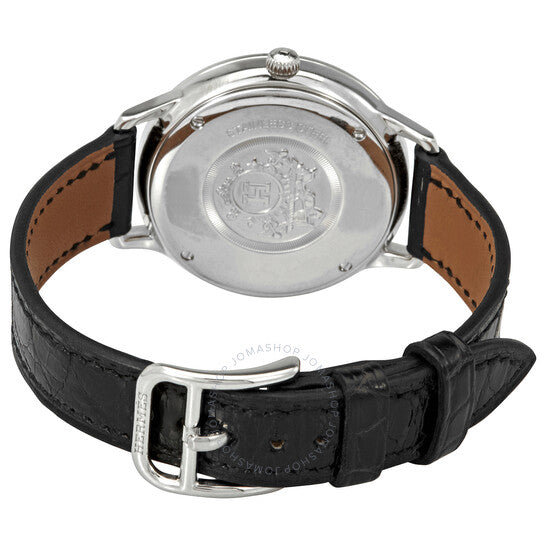 Hermes, Slim D Quartz Diamond Black Dial Ladies Watch