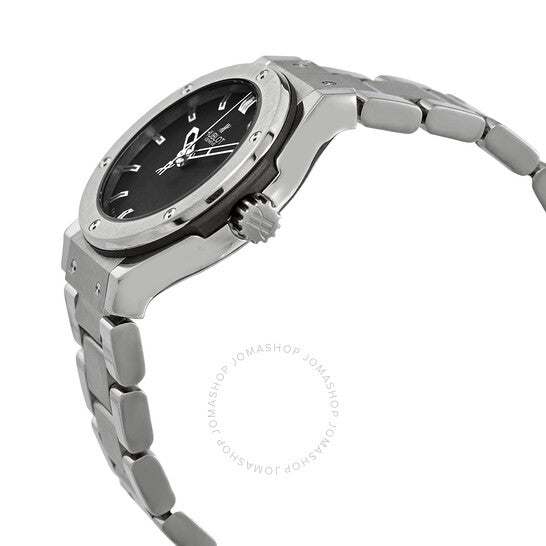 ساعة هوبلو كلاسيك فيوجن أوتوماتيكية للسيدات بمينا أسود