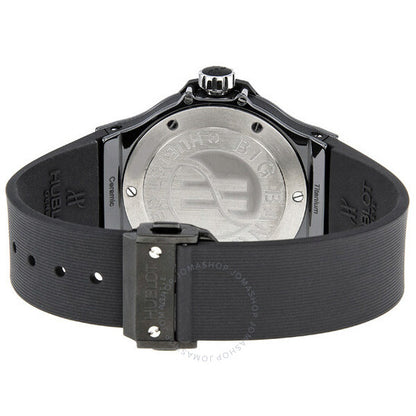 Hublot, Black Magic Black Dial Black Rubber Ladies Watch