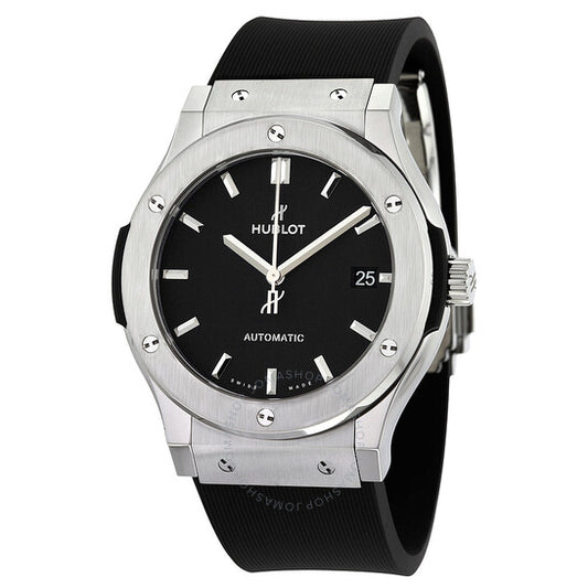 Hublot, Classic Fusion Automatic Black Dial Black Rubber Men's 45mm Watch