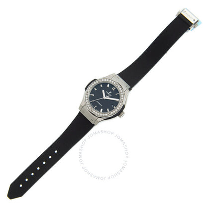 ساعة هوبلو كلاسيك فيوجن أوتوماتيكية مرصعة بالألماس للسيدات