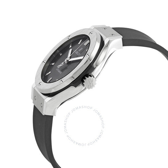 ساعة هوبلو كلاسيك فيوجن أوتوماتيكية بمينا رمادي للسيدات