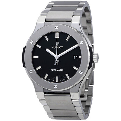 هوبلو، ساعة كلاسيك فيوجن أوتوماتيكية للرجال بمينا أسود