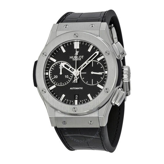Hublot, Classic Fusion Black Dial Black Leather Automatic Men's Watch