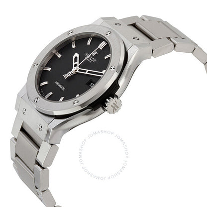 Hublot, Classic Fusion Black Dial Titanium Automatic Men's Watch