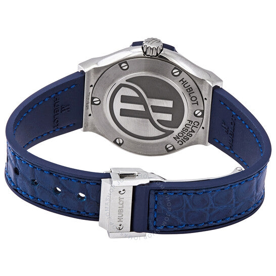 Hublot, Classic Fusion Blue Dial Blue Leather Ladies Watch