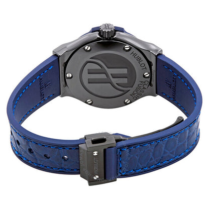 ساعة هوبلو كلاسيك فيوجن النسائية بمينا أزرق