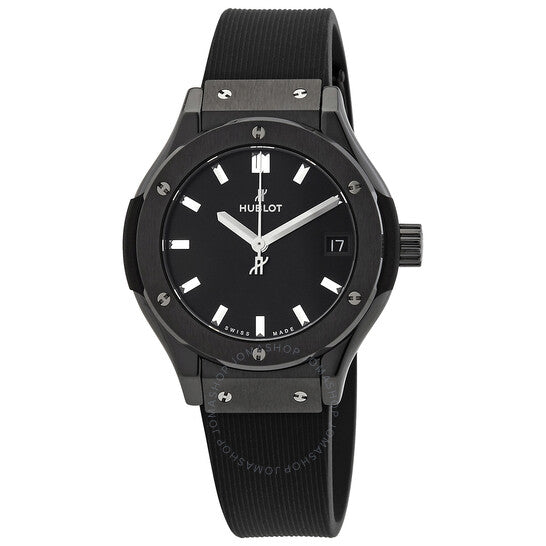 ساعة هوبلو كلاسيك فيوجن كوارتز بمينا سوداء للسيدات