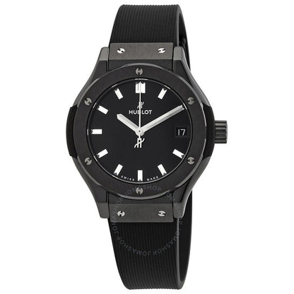 ساعة هوبلو كلاسيك فيوجن كوارتز بمينا سوداء للسيدات