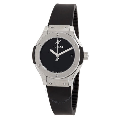 ساعة هوبلو كلاسيك فيوجن كوارتز بمينا سوداء للسيدات