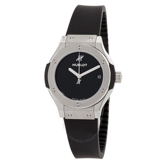 ساعة هوبلو كلاسيك فيوجن كوارتز بمينا سوداء للسيدات