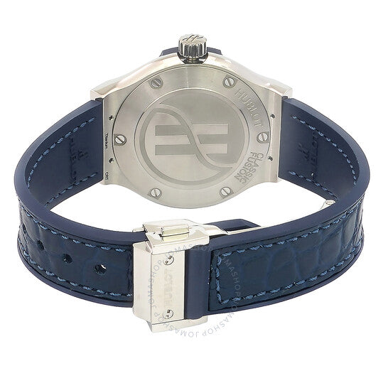 ساعة هوبلو كلاسيك فيوجن كوارتز بمينا زرقاء للسيدات