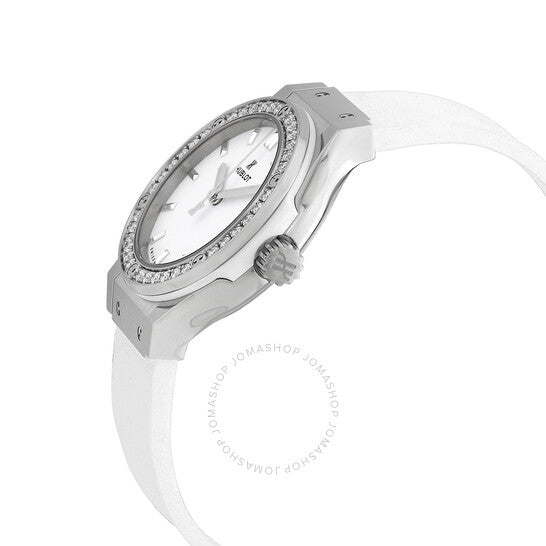 Hublot, Classic Fusion Quartz Diamond White Dial Ladies Watch