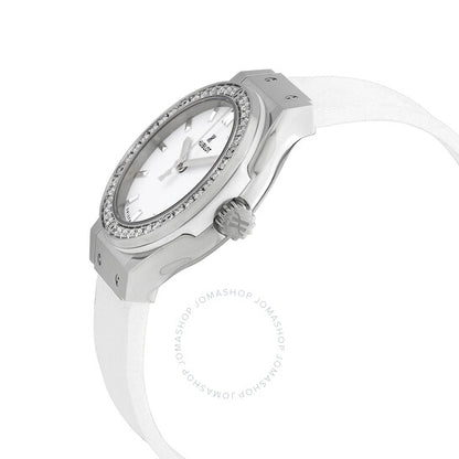 Hublot, Classic Fusion Quartz Diamond White Dial Ladies Watch
