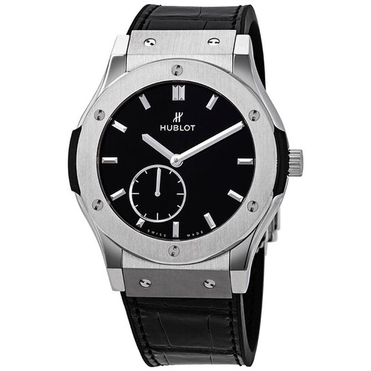 Hublot, Classic Fusion Ultra Thin Titanium Automatic Black Dial Men's Watch