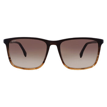 Brown Shaded Square Men's Sunglasses