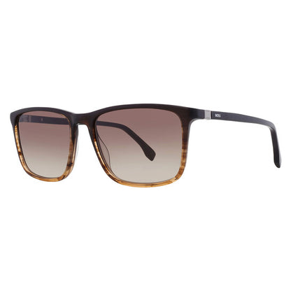 Brown Shaded Square Men's Sunglasses