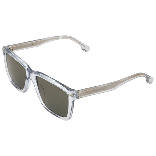 Green Gold Mirror Square Men's Sunglasses