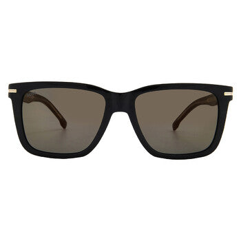 Grey Bronze Brown Mirror Square Men's Sunglasses