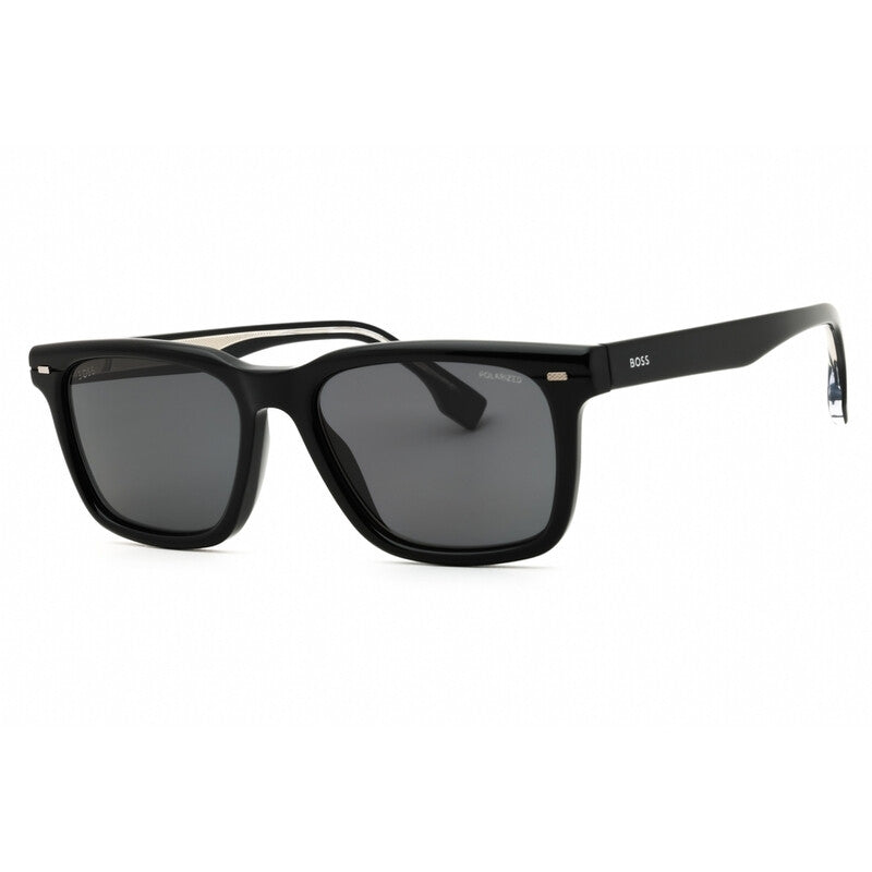 Men's Black Rectangular Sunglasses