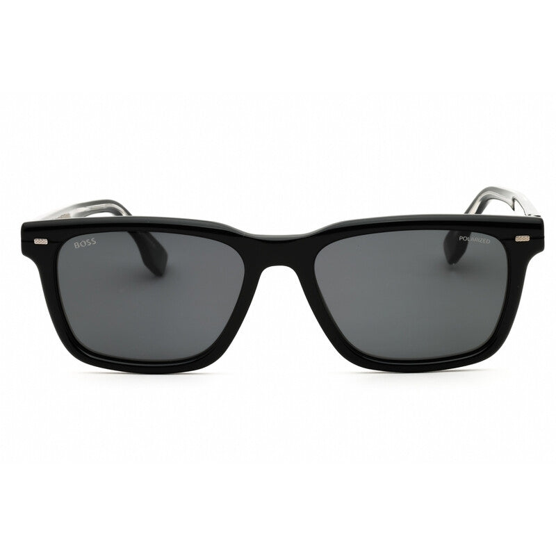 Men's Black Rectangular Sunglasses