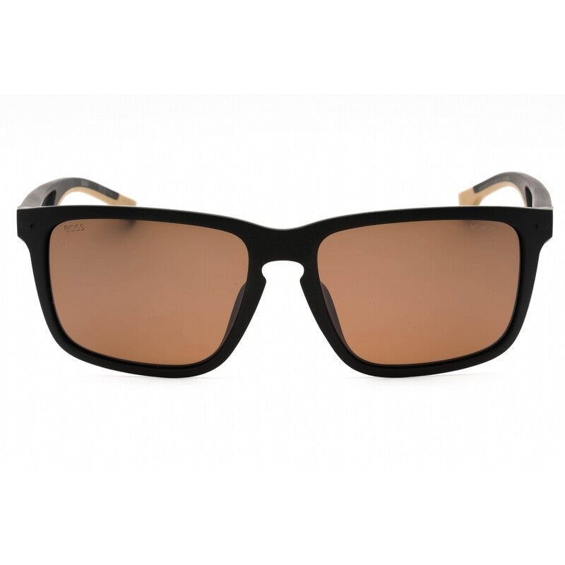 Polarized Brown High Contrast Square Men's Sunglasses