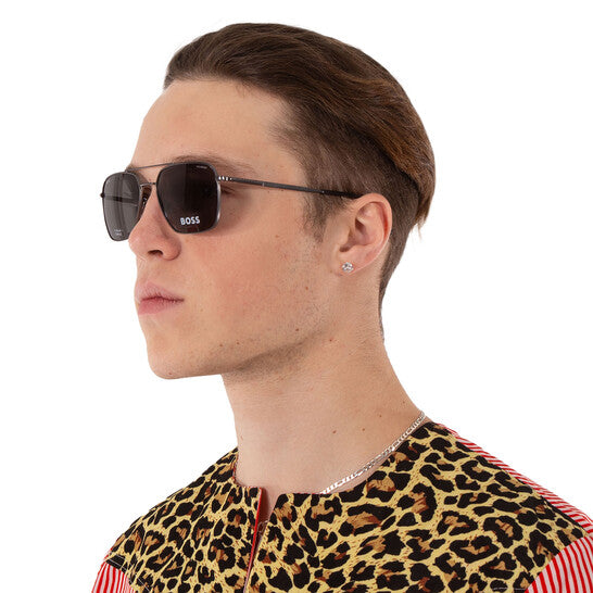 Polarized Grey Navigator Men's Sunglasses