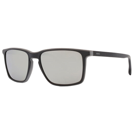 Silver Mirror Rectangular Men's Sunglasses