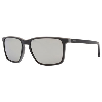 Silver Mirror Rectangular Men's Sunglasses