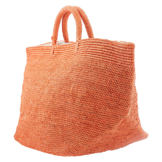 Vanilla Raffia Tote