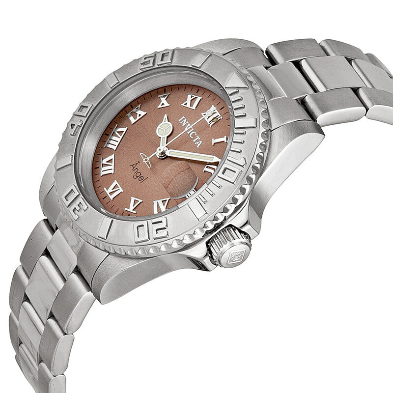 Angel Brown Dial Stainless Steel Ladies Watch