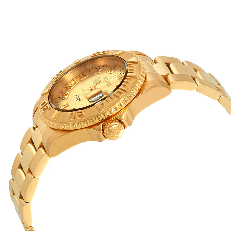 Angel Champagne Dial 18kt Gold-plated Ladies Watch