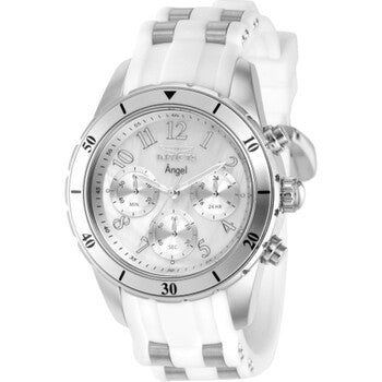 Angel Chronograph GMT Quartz White Dial Ladies Watch