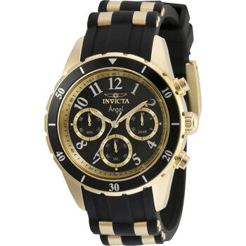 Angel Chronograph Quartz Black Dial Ladies Watch