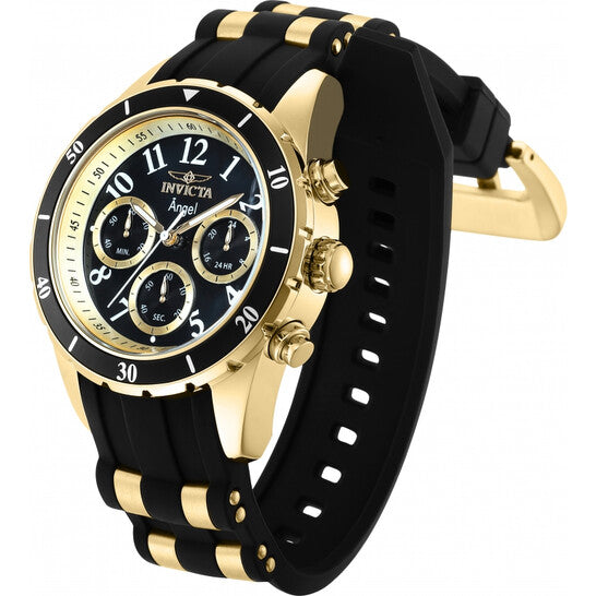 Angel Chronograph Quartz Black Dial Ladies Watch