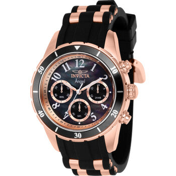 Angel Chronograph Quartz Black Dial Ladies Watch