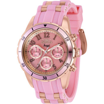 Angel Chronograph Quartz Pink Dial Ladies Watch