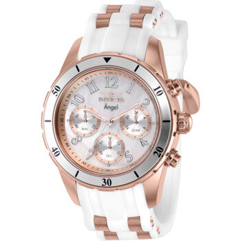 Angel Chronograph Quartz White Dial Ladies Watch